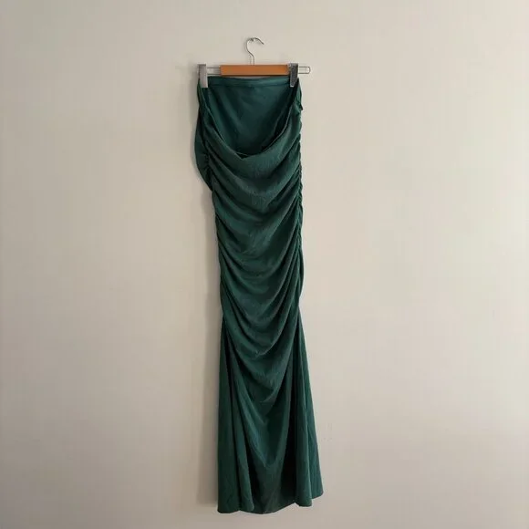 Anthropologie The Gabbie Strapless Ruched Tube Dress by Celandine Size Medium - Picture 8 of 10